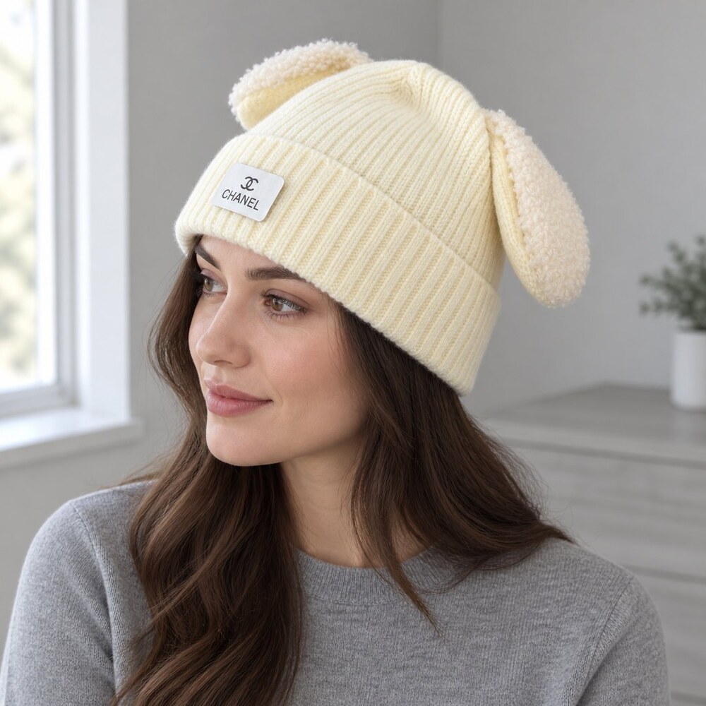 CHANEL Teddy Ear Knit Beanie - Picture 3 of 6